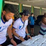 Jussie Smollett Instagram - Blessed to be back with my #RuJohnFoundation family. Brought my youngins @jocquismollett & @artbyalyx to #KingstonJamaica where they were able to join the other beautiful volunteers to feed hundreds of our houseless sisters and brothers. We then joined the brilliant doctors for a medical clinic for high schoolers, a backpack drive with supplies and sneaker giveaways. Thank you Mr. & Mrs. Bachelor for all you consistently do. This is our first trip back to Jamaica since Covid. I’m humbled and honored that my company, SuperMassive, has come in as a full sponsor and I have been able to underwrite these events. I don’t take lightly how blessed we are. Just glad to get back to doing what we do. One love. 🇯🇲 Kingston, Jamaica