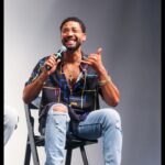 Jussie Smollett Instagram - In 2016 my brother @octarell_again released a not-so-small-film called @moonlightmov. It changed the trajectory of the images and depictions of black men and black male intimacy in film… last night we closed out #Pride month by bringing @bboybluesthefilm to Chicago with a special private screening at the @dusablemuseum and talkback hosted by T with myself and our king @james.e.hardy.9. Tarell poured into James and acknowledged that there would be no #Moonlight without the #BBoyBlues book series… I was then able to acknowledge to T that there would never be a film version of BBOY without moonlight. Community is real. Special thanks to my brother @bridgeforth #CharlesNelsoniii, @pridesouthside, @inpoc_ and the beautiful people of #Chicago for coming out and showing such love. @bboybluesthefilm is streaming now on @betplus 💫 💙🤎 📸 @artbyalyx The DuSable Black History Museum and Education Center