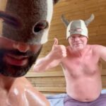 Justin Baldoni Instagram - Keep scrolling if seeing two sexy former tv stars half naked in Viking hats experiencing the power of natures best medicine isn’t on your bingo card. 😂😂😂 Thank you @renutherapy for giving me a reason to get @rainnwilson into the cold! Laughs aside - cold therapy has been in my life for a while now and it has so many health benefits and specifically mental benefits. * Can support the mitigation of mental health symptoms such as depression and anxiety. * Increases norepinephrine - regulates emotions and boosts focus * Increases resilience * Helps with stress management * Boosts your Immune System * Increases energy levels * Speeds up physical recovery * Improves Sleep * Helps Burn Fat