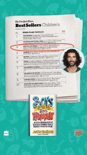 Justin Baldoni Instagram - I am overflowing with gratitude this morning! Wow. Boys Will be human is #3 on the New York Times Best Seller list. We did it! YOU did it. 

But here’s the truth. This book was NEVER written to make a list. While I honestly don’t like lists for the same reason I didn’t like voting for homecoming king or even for awards in TV and film - at the same time, it is really validating. Mostly because as a boy I never felt good enough… I never felt seen by my peers. I honestly never thought I would ever be smart enough or successful enough to be on a list like this that exemplifies success in such a specific field, let alone a book list! 

So today, I acknowledge that the tears in this video are a little boy who feels so seen by a list that at the end of the day really doesn’t matter. And to any other author who has written books and NOT made this list… I see you. You are so much more than the list. And I say that as someone whose first book DIDN’T make it. Who was never voted homecoming king or even made the court and knows what it feels like to not feel seen and wanted.

Thank you all for supporting, sharing, and buying the book for our boys. The fact that boys are reading the book gives me so much hope. Hope for a future where our boys can be the change this world needs so much right now. Hope for a world that is safe for everyone, a world where our boys know that being human is more than enough.

And can you say thank you Johanna Castillo and Claudia Gabel and the whole team at Harper Collins for believing that this work was worthy of your time.