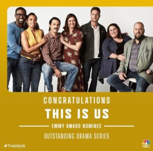 Justin Hartley Instagram - So proud of this team.  How lucky am I to be able to share a stage with these beautiful humans?  Congratulations to the cast and crew of @nbcthisisus for yet another #emmy nom. 
@sterlingkbrown = STUD!  @sullivangrams = STUD