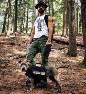Justin Theroux Instagram - HI DENVER COLORADO!!! ❤️ Specifically, @mayorhancock !!!
Michael, I hear you are considering LIFTING the decades old Pit-Bull ban in Denver! Where do I send the pen?! (Seriously, i will send you an amazing pen) From what I hear, you’re a pretty great Mayor... Thoughtful, considerate, kind, and loyal to your people. In other words, a total  Pit Bull!
Kuma and I would love to come visit Denver once the ban is lifted (she loves the outdoors, hiking on leash, is chipped and spayed, so falls within all the proposed guidelines). For anyone else reading along, especially Pit Bull owners and advocates, please head on over to @mayorhancock  page and ask him (politely, natch)  to change the law and lift the ban. 
Mayor Michael, I would love nothing more than to come to Denver, have a beer, talk about the Pen I sent you, and introduce you to Kuma... one of the FIVE  pit bulls i have rescued... peaceably, and without incident. You got this Michael! 
@mayorhancock , please DM me, I’d be happy to get on the phone and discuss why i think think these bans don’t work and in the end, end up euthanizing more dogs than we already do in Colorado.
#adoptdontshop 
#pitbull 
#nokill