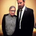 Justin Theroux Instagram - I am heartbroken. I have no words for the hole that has just been blown through us. Thank you for your service Justice Ginsburg. We’ll miss you RBG. I love you Ruth. 🖤 Washington D.C.