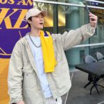 Juyeon Instagram - 🏀💛💜 @nba @nbastyle_kor @lakers #NBA #엔비에이 #느바앤미 #lakers #LA레이커스