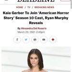 Kaia Gerber Instagram - @mrrpmurphy #AHS10 #AHSFX