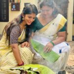 Kalyani Anil Instagram - Attukal Pongala 🙏🏻✨ My and Ammas saree from @ar_handlooms_kuthampully 📸 @sonu_.sajeev #attukalpongala #pongala2024 Pazhavangaady Ganapathy