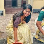 Kalyani Anil Instagram - Attukal Pongala 🙏🏻✨ My and Ammas saree from @ar_handlooms_kuthampully 📸 @sonu_.sajeev #attukalpongala #pongala2024 Pazhavangaady Ganapathy