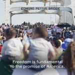 Kamala Harris Instagram - On the 59th anniversary of the Selma to Montgomery march, we remember those who marched for the freedoms that were theirs by right. The story of Selma is a story of our nation. Let us continue to organize and fight for our fundamental freedoms.