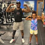 Kamaru Usman Instagram - My workout partner @misspretty_14 and I got a good one in with my man @drcpeacock