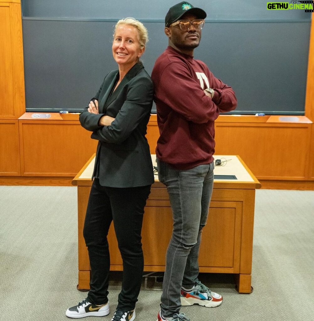 Kamaru Usman Instagram - One of the best decisions I’ve made in a while s/o to my friend @sarah_themaven and @anitaelberse I learned so much from this @harvardhbs #hbsbems2023 Harvard Yard, Harvard University