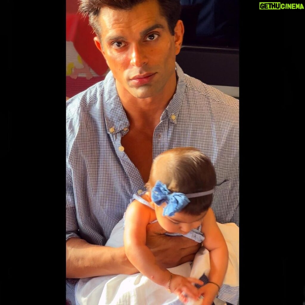 Karan Singh Grover Instagram - 🔱 Happy Father’s Day to all! It’s just something else. I’m unable to write any words to express what it makes me feel. There’s just so many intense feelings layer after layer after layer after layer and then some. It’s just …..something else. Thank you @bipashabasu and #devi for being mine. I’m so blessed. Dad @amrit50ind and Papa @hirakbasu wish you a very very happy Father’s Day as well! 😁 #monkeylove