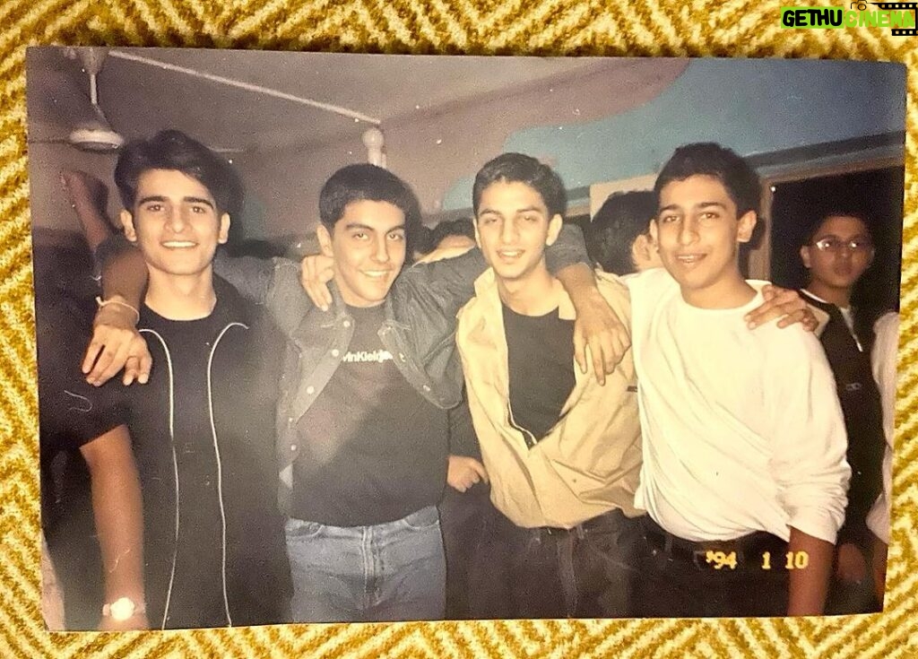Karan Tacker Instagram - With the scoundrels from the 90’s🪩 #tbt