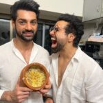 Karan Wahi Instagram - I was called for the biryani which we clearly can see how much was left And since Dhani has turned wiser and more mature we had a blast (not literally Atleast till the time iam posting this) Wish Us All The Best Happy Birthday @rithvik_d