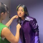 Karen Polinesia Instagram - Me gusta el color violeta porque significa “transformación” Y si queremos ver grandes resultados en nuestra vida tenemos que hacer el trabajo interno necesario para lograr lo que queremos. Para mí este color me recuerda la idea de seguir trabajando en mi para mi constante evolución ✨💜✨