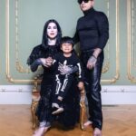 Kat Von D Instagram - Swipe to watch our little family grow older! 🖤 Since Leafar was born, @prayers and I have made it our annual tradition to take a family photo around the same time every year. Our goal is to fill my collection of Victorian oval frames we have in a section of our home with a new photo every year, documenting our family growing together — our little spin on The Picture of Dorian Gray. It’s gonna be so cool to see this collection of portraits side by side decades from now when we are old and grey and Leafar will be too big to sit on my lap!