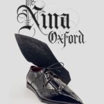 Kat Von D Instagram - Introducing my new favorite @VonDshoes flats: The Nina Oxfords. This is one out of two new flat styles we are releasing inspired by my collection of vintage winklepickers, and they are so damn comfy! 🖤 The vegan patent leather gloss reminded me of all my favorite latex pieces designed by @nina_kate that I decided to name them after her! 🖤 Make sure to follow @VonDshoes to be the first to know when they release soon! I have a feeling these might sell out pretty quickly! Especially now that we are offering half sizes! 🖤 #VonDshoes #veganshoes