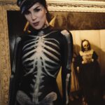 Kat Von D Instagram - Huge THANK YOU to my beloved @llewellyn for handpainting our skeleton catsuits we wore in the “Vampire Love” music video. *coming soon!* 🖤 📸: @vinilavonbismark Los Angeles, California