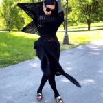 Kat Von D Instagram - @vondshoes 🕷️My favorite spiderweb flats!🕷️ Hand knit cloak by @davidsroad 🖤 and DARKWAVE sunglasses coming soon by @vondshoes !! 🙀