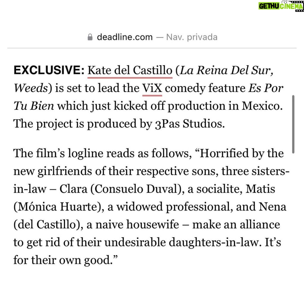 Kate del Castillo Instagram - 🙏♥🎬🎥🎦📽
