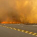 Katie Couric Instagram - 🚨The Smokehouse Creek fire, a fast-moving wildfire burning through the Texas Panhandle, grew into the second-largest blaze in state history Wednesday, forcing evacuations and triggering power outages as firefighters struggled to contain the widening flames. The fire had spread quickly to at least 500,000 acres since igniting on Monday, fueled by strong winds and dry conditions, and was uncontrolled, according to the Texas A&M Forest Service. Gov. Greg Abbott issued a disaster declaration on Tuesday for 60 counties, activating state resources to help local firefighters and urged residents to limit activities that could create sparks. In Oklahoma, local officials told some residents of Ellis and Roger Mills counties, near the state’s western border with Texas, to leave. Near Amarillo, a wildfire was burning north of Pantex, a plant that disassembles nuclear weapons, officials said. The plant paused operations and ordered nonessential personnel to evacuate. This is a developing story with updates to come. 🎥: @storyfulvideo #wildfires #weather #texas #news