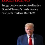 Katie Couric Instagram - 🚨A judge rejected Donald J. Trump’s bid to throw out the Manhattan district attorney’s criminal charges against him on Thursday and set a trial date for next month, clearing the way for the first prosecution of a former American president. Per @nytimes reporting, the judge, Juan M. Merchan, announced the decision to begin jury selection at a hearing in a Lower Manhattan courtroom as Mr. Trump looked on from the defense table. The former president’s lawyers objected to the judge’s plan for jury selection to begin on March 25, noting that the six-week trial would conflict with Mr. Trump’s presidential campaign. One of the former president’s lawyers, Todd Blanche, called the schedule “unfathomable.” It will be the first of Mr. Trump’s criminal cases to go to trial. He faces 91 felony counts across four criminal indictments from prosecutors in Washington, Florida and Georgia, as well as Manhattan, all while he seeks to lock up the Republican presidential nomination.