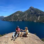 Katie Couric Instagram - #TBT if that’s still a thing! Some snapshots from our incredible trip to Patagonia—#baraloche and @elca_lafate where we had 8 blissful days of communing with nature! What am incredible trip!!! I know some of you thought we were in Austria (The Sound of Music soundtrack WAS very misleading) but it was actually Argentina!!!! The first video is when I tried mate—rhymes with latte—a popular Argentinian drink made with herbs. I wasn’t a fan—I guess it’s kind of like Vegemite is for Aussies! We were so outdoorsy! Kayaking, horseback riding, hiking. We saw the third largest ice field in the world and Molner got to walk on the glacier, but because I’m over 65 I was deemed too old! 😡 I’m going to write all about our trip in the Saturday edition of Wake-Up Call. If you haven’t signed up, what are you waiting for? We have over a million subscribers in our community and it’s free! (Go to Katiecouric.com and sign up!!! Super easy!) Molner plans a fun adventure every year! Lucky me!!! 🛶🎣🐴🌄⛰️🍷🥩