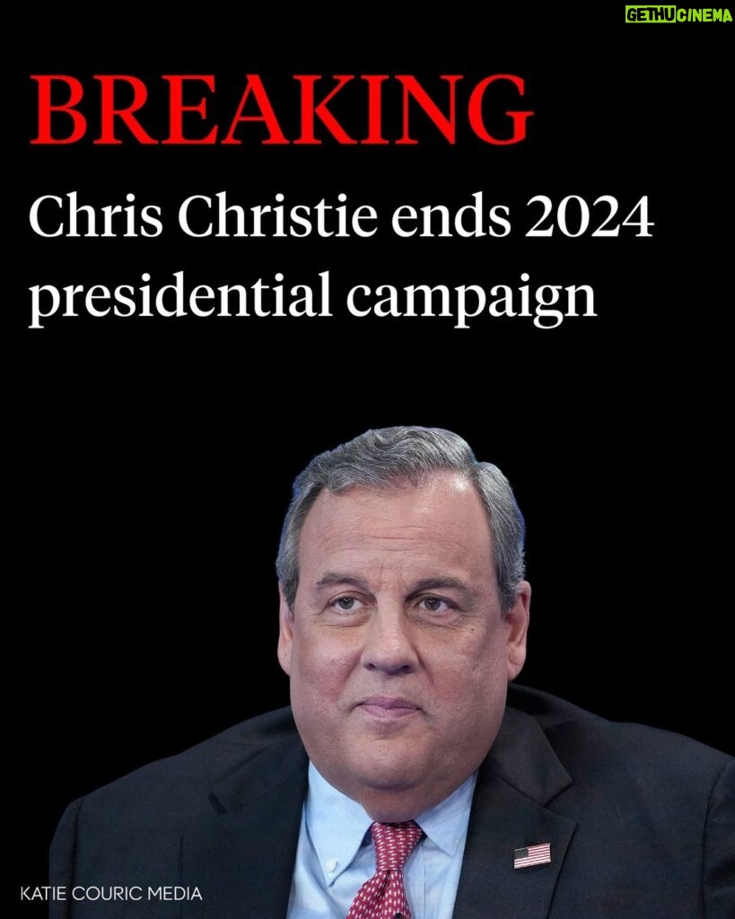 Katie Couric Instagram - 🚨 Former New Jersey Gov. Chris Christie said Wednesday that he’s ending his Republican presidential bid just days before Iowa’s leadoff caucuses in a last-ditch effort to deny Donald Trump a glidepath to the nomination. “My goal has never been to be just a voice against the hate and division and the selfishness of what our party has become under Donald Trump,” Christie said at a town hall in New Hampshire. “I’ve always said that if there came a point in time in this race where I couldn’t see a path to accomplishing that goal, that I would get out,” he said. “And it’s clear to me tonight that there isn’t a path for me to win the nomination, which is why I’m suspending my campaign tonight for president of the United States.” It wasn’t clear whether Christie would be immediately endorsing one of his rivals, but he was overheard criticizing Haley on a livestream set up by his campaign ahead of the event. “She’s going to get smoked,” he said. “She’s not up to this.” He said DeSantis called him, petrified he would endorse Haley, but the hot mic was cut before Christie finished speaking. 🔗 For a look at who’s already still in the race for the Oval Office - both Republican and Democrat - click the link in my bio.
