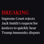 Katie Couric Instagram - 🚨 The Supreme Court on Friday rejected a request by special counsel Jack Smith to fast-track arguments on whether Donald Trump has any immunity from federal prosecution for alleged crimes he committed while in office – a move that will likely delay his trial. Per @cnn reporting, the court did not explain its reasoning and there were no noted dissents. The court’s decision is a major blow to Smith, who made an extraordinary gamble when he asked the justices to take the rare step of skipping a federal appeals court and quickly deciding a fundamental issue in his election subversion criminal case against Trump. Both sides will still have the option of appealing an eventual ruling by the DC Circuit Court of Appeals up to the high court, but the court’s move is a major victory for Trump, whose strategy of delay in the criminal case included mounting a protracted fight over the immunity question, which must be settled before his case goes to trial. An expedited review of the issue is already underway at the DC Circuit, which has scheduled oral arguments for January 9. The election subversion trial is currently set to begin in March.