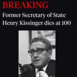Katie Couric Instagram - Henry Kissinger, one of the most influential and controversial diplomats of the 20th century, died Wednesday at age 100, his firm said. Kissinger served as secretary of state and national security adviser under Presidents Richard Nixon and Gerald Ford. He and Vietnam’s Le Duc Tho shared the Nobel Peace Prize for the secret negotiations that produced the 1973 Paris agreement and ended U.S. military participation in the Vietnam War. His famous “shuttle diplomacy” after the 1973 Middle East war helped stabilize relations between Israel and its Arab neighbors. Kissinger had been active past his centenary, attending meetings in the White House, publishing a book on leadership styles, and testifying before a Senate committee about the nuclear threat posed by North Korea. In July 2023 he made a surprise visit to Beijing to meet Chinese President Xi Jinping. In addition to his wife Nancy Maginnes, a former foreign policy researcher on the staff of Nelson Rockefeller, survivors include two children from his first marriage, David and Elizabeth; and five grandchildren.