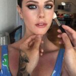 Kaya Scodelario Instagram - ✨@vanmakeupnyc A Smokey moment with @kayascods | @prabalgurung ⁣ Prep: @drunkelephant B Hydra Serum & @ctilburymakeup Magic Cream⁣ ⁣ Skin: @maccosmetics Face & Body, @lauramercier Secret Camouflage⁣ ⁣ Eyes & Cheek: @maccosmetics Costa Riche Pencil, Reflect glitter in Teal, @marcjacobsbeauty Blacquer Pencil & @rmsbeauty Demure & Living Luminizer ⁣ ⁣ Brows: @anastasiabeverlyhills Precise Brow Pencil & @glossier Boy Brow ⁣ ⁣ Lips: @ctilburymakeup Pillow Talk Liner & @maccosmetics clever New York, New York