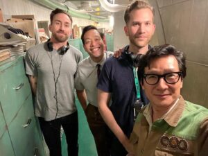 Ke Huy Quan Instagram - I LOVE my LOKI family.  Sharing some behind-the-scenes pics of the fun times we had on set. Please go check out all episodes available now. IT’S SO GOOD! And I’m not just saying that because I’m in it. 😜😂💚

@officialloki @marvelstudios @disneyplus