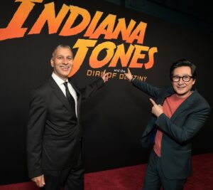 Ke Huy Quan Instagram - Indy will always be a hero to Short Round and Harrison Ford will always be a hero to me❣️

I wish he could continue in this role forever, but I was happy to be there last night to see him crack that whip one more time. Dial of Destiny is SO GOOD!!! Please go see it comes June 30th!

(Can you spot another cast member from Temple of Doom? Hint: he loves voodoo dolls 😜)

📸: @gettyimages 

Styling: @chloekeiko 
Grooming: @sonialeeartistry 
Outfit: @paulsmithdesign 
Glasses: @cutlerandgross 
Watch: @omega 
Shoes: @churchs 

@indianajones @lucasfilm @disney