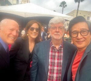Ke Huy Quan Instagram - Indy will always be a hero to Short Round and Harrison Ford will always be a hero to me❣️

I wish he could continue in this role forever, but I was happy to be there last night to see him crack that whip one more time. Dial of Destiny is SO GOOD!!! Please go see it comes June 30th!

(Can you spot another cast member from Temple of Doom? Hint: he loves voodoo dolls 😜)

📸: @gettyimages 

Styling: @chloekeiko 
Grooming: @sonialeeartistry 
Outfit: @paulsmithdesign 
Glasses: @cutlerandgross 
Watch: @omega 
Shoes: @churchs 

@indianajones @lucasfilm @disney