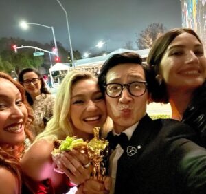 Ke Huy Quan Instagram - The Oscar after parties were EPIC!!! Everywhere I looked, there was someone famous. I’ve been to many parties, but…😱 these were on another level. Just to give you an idea, as we walked into the @vanityfair party, I ran into @usher and @gigihadid who were both super friendly. 🤯 I also had the most wonderful and memorable conversation with @tiffanyhaddish. I won’t share what we talked about, but THANK YOU, TIFFANY❣️