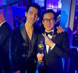 Ke Huy Quan Instagram - The Oscar after parties were EPIC!!! Everywhere I looked, there was someone famous. I’ve been to many parties, but…😱 these were on another level. Just to give you an idea, as we walked into the @vanityfair party, I ran into @usher and @gigihadid who were both super friendly. 🤯 I also had the most wonderful and memorable conversation with @tiffanyhaddish. I won’t share what we talked about, but THANK YOU, TIFFANY❣️