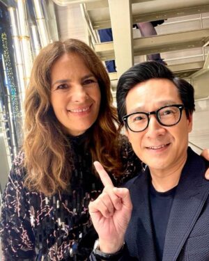 Ke Huy Quan Instagram - The team over at @giorgioarmani has been so especially kind to me from the get-go. The first time I walked into the Beverly Hills store, they made me feel so incredibly special. I will never forget it. So lucky to be wearing Giorgio Armani to what will be one of the most memorable nights of my life. Special shout-out to @BarryFrediani in Beverly Hills. You’re the best!!!

Tuxedo: @giorgioarmani 
Watch: @omega 
Glasses: @oliverpeoples 
Brooch: @leightonjewels

Styled by: @chloekeiko 
Grooming: @anissaemily
