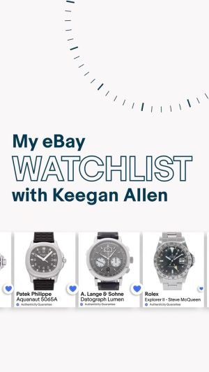 Keegan Allen Instagram - Think about your eBay Watchlist as a window into your personal style expression. It’s as much about who you are as who you hope to become. Peek into actor @keeoone’s Watchlist to see what’s next for his collection and his expression.

#WatchMe #Watches #ebaywatches #luxurywatches #rolexsubmariner #rolexexplorer2 #rolexaholics #alangesohne #patekaholic #patekaquanut #watchcommunity