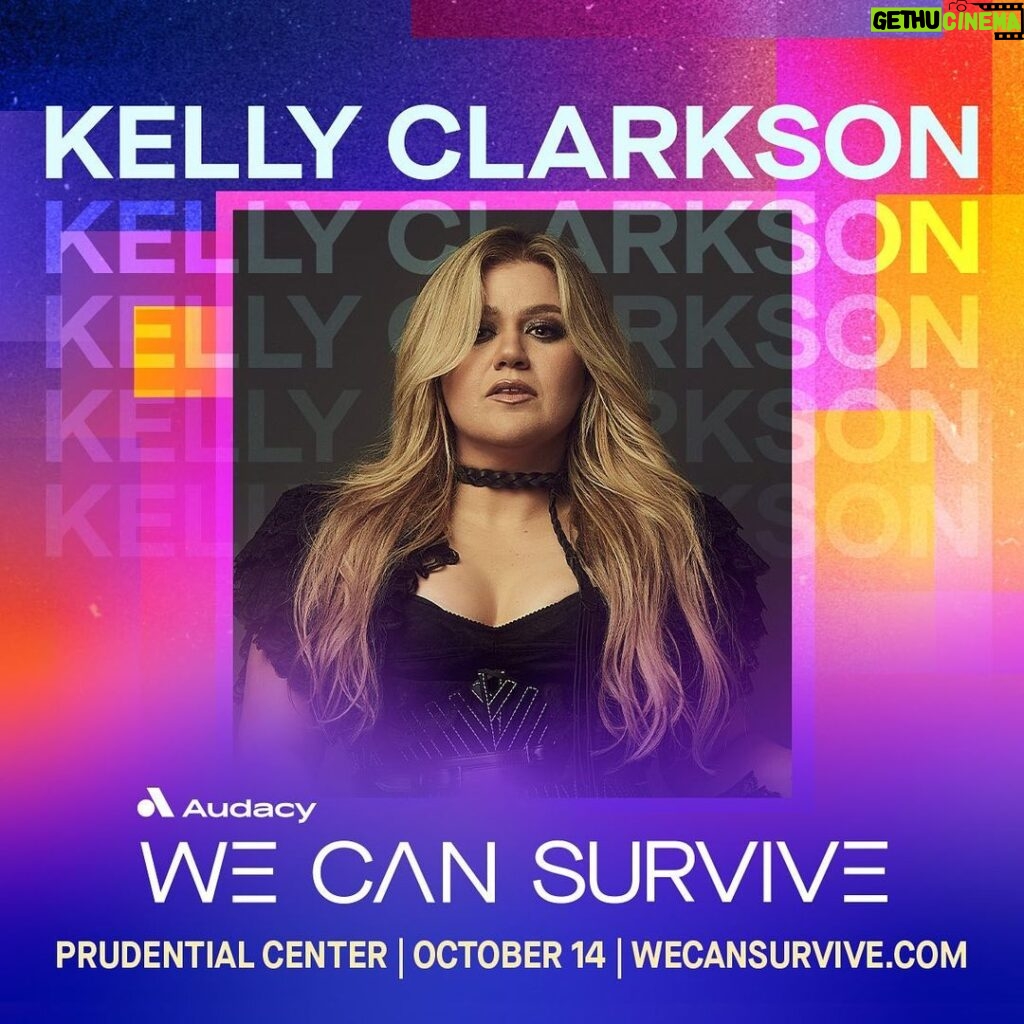 Kelly Clarkson Instagram - 💫 #KellyClarkson 💫 is bringing the #magic to Audacy's @WeCanSurvive at @PruCenter in NJ on Sat, 10/14! #WeCanSurvive 🎫 PRE-SALE: Wed, 8/23 at 10am ET 🎫 ON-SALE: Fri, 8/25 at 10 AM ET 🔗: Link @audacy's bio for more info!