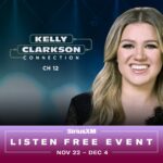 Kelly Clarkson Instagram - I’m inviting you to enjoy my new channel ‘Kelly Clarkson Connection’ with the @SiriusXM Listen Free Event now through Dec 4 at Ch 12. It’s already on, just turn the radio on in your car to listen for free: https://www.siriusxm.com/KellyClarksonLF