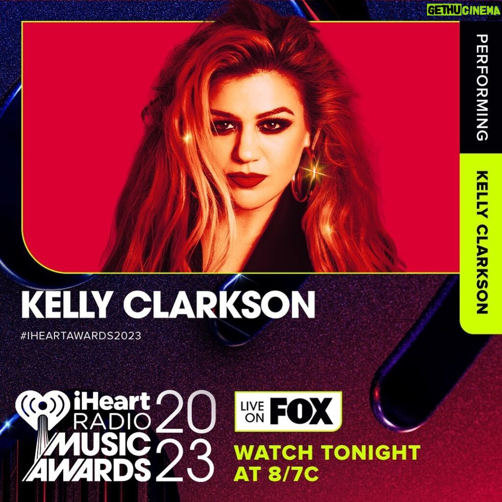 Kelly Clarkson Instagram - I started the morning by announcing my exclusive Las Vegas engagement... and ending the day by performing at the @iHeartRadio Music Awards! Tune in tonight at 8/7c on @FOXtv. ##iHeartAwards2023