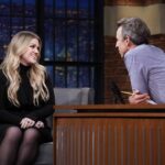 Kelly Clarkson Instagram - You make me laugh like few can @latenightseth 😂 we should start a 30 Rock Fantasy Football League next season! See ya around neighbor! Photo: Lloyd Bishop/NBC