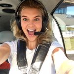 Kelly Rohrbach Instagram – Roger, that! clear the runway, im flying this hog today 😬😱👻 #firstflyinglesson✈️