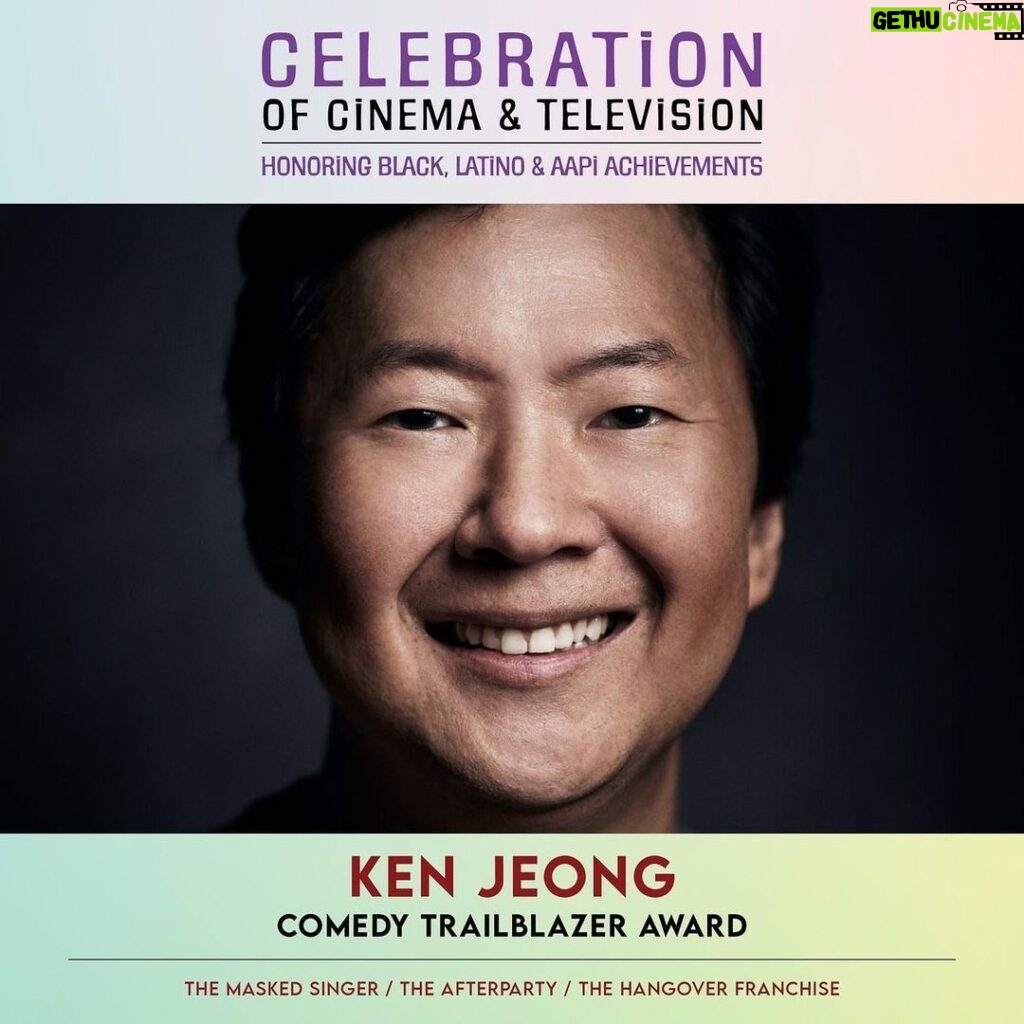 Ken Jeong Instagram - Thank you @CriticsChoice Association! Truly honored. 💛 repost @CriticsChoice Congratulations to @KenJeong on being honored with the "Comedy Trailblazer Award” at the Critics Choice Celebration of Cinema and Television gala honoring Black, Latino & AAPI achievements on December 4th. Official media partner @STARZ. #CCCelebration #CriticsChoice