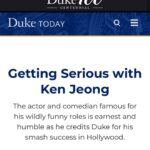 Ken Jeong Instagram - 💙💙💙💙💙 ✏️: Greg Jenkins article link in my bio