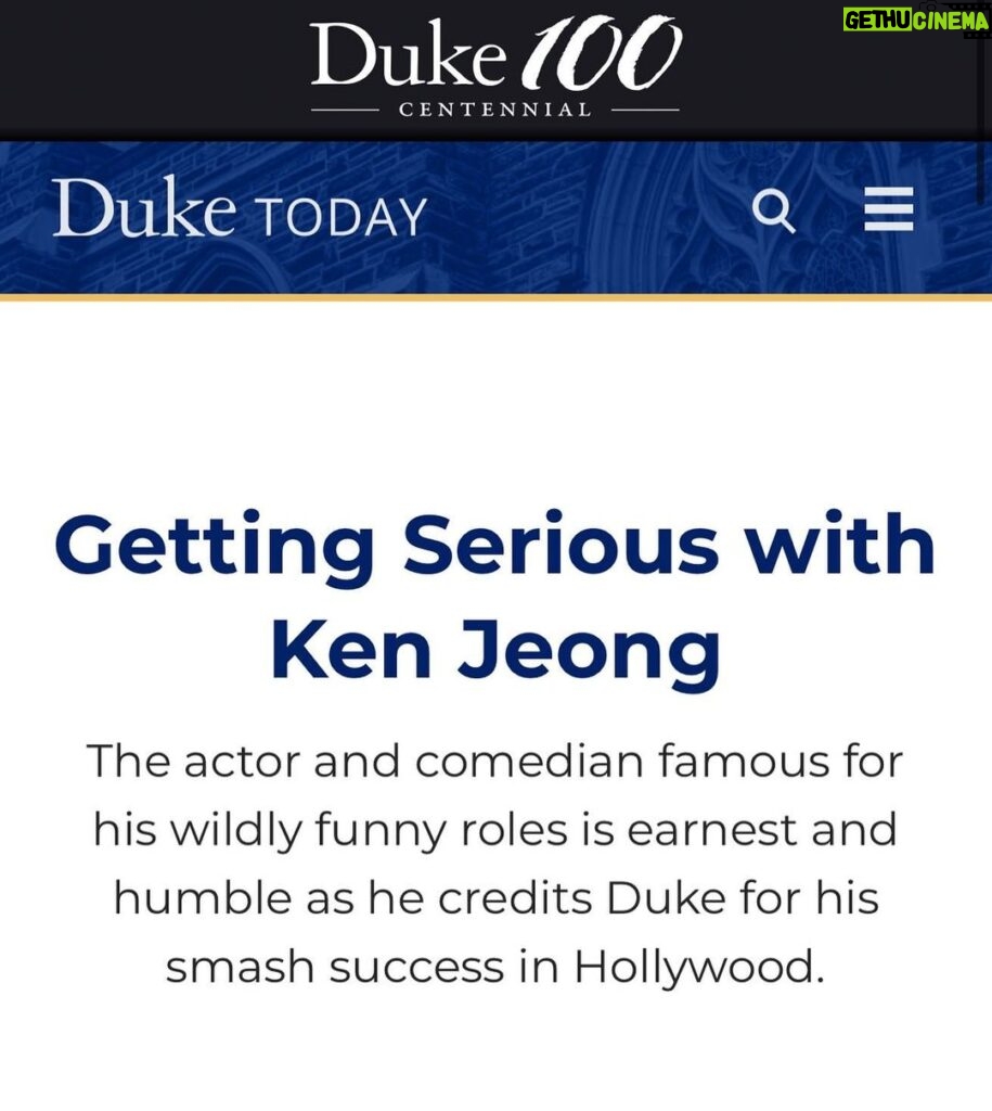 Ken Jeong Instagram - 💙💙💙💙💙 ✏️: Greg Jenkins article link in my bio