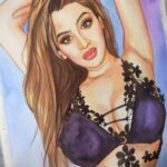 Kenisha Awasthi Instagram - Beautiful Drawing by @alen_sahu_art Drawing of Beautiful model @kenisha.awasthi . . . . . . . . . . . . . . . . #art #artist #artwork #artistsoninstagram #artoftheday #artofinstagram #drawing #draw #drawingsketch #draweveryday #painting #paintings #paint #sketching #sketches #sketch #illustration #fineart #acrylicpainting #acryliconpaper #alensahuart #laxminarayansahuart #india #indian #god #kanha #shreekrishna #india