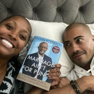 Keshia Knight Pulliam Instagram - Congratulations on your book #MarriageAintForPunks @iamcalvinroberson !!! 

True story… @mrbradjames & I first met Pastor Cal while filming @lifetimetv ‘s Pride & Prejudice Atlanta… This was also where Brad wooed his way into my heart with a box of Krispy Kreme donuts!! 😂😜