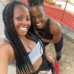 Keshia Knight Pulliam Instagram - Cheeks are red, braids are fuzzy… but making progress!! This workout kicked my butt… 🏋🏽‍♀️💪🏾🏃🏾‍♀️💨