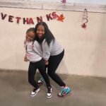 Keshia Knight Pulliam Instagram - Ella has been my partner in paying it forward her whole life!! Six years ago she was in my belly as I waddled around serving plates. This year she helped me hand out plates!! We had a wonderful time yesterday giving back to the men of the @atlmission . For the past 9 years @thekizzyfoundation has partnered with @silencetheshame & @shantidas404 to provide Thanksgiving dinner for thousands over the years. #BlessedToBeABlessing #Grateful