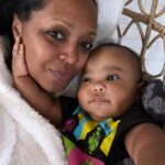 Keshia Knight Pulliam Instagram - Morning cuddles with Bubba. I remember when Sissy was this little… Now she is a big girl!! I’m going to enjoy these free cuddles as long as they last!! 🥰 #HappyFriday